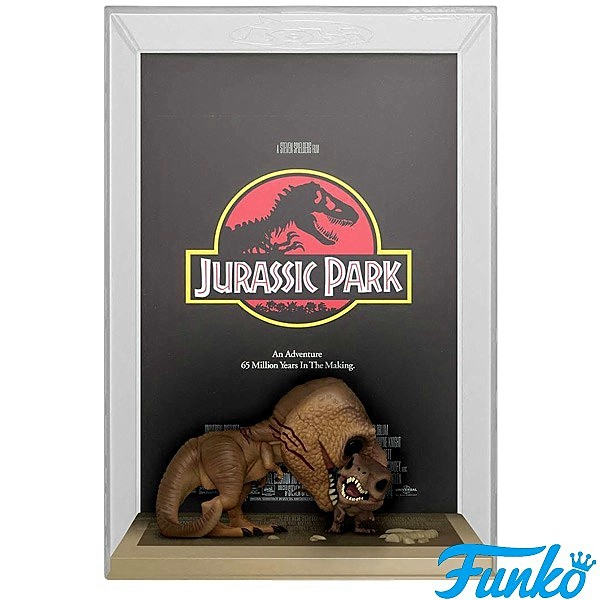 Funko POP Movie Poster Jurassic Park Tyrannosaurus Rex and Velociraptor Figure